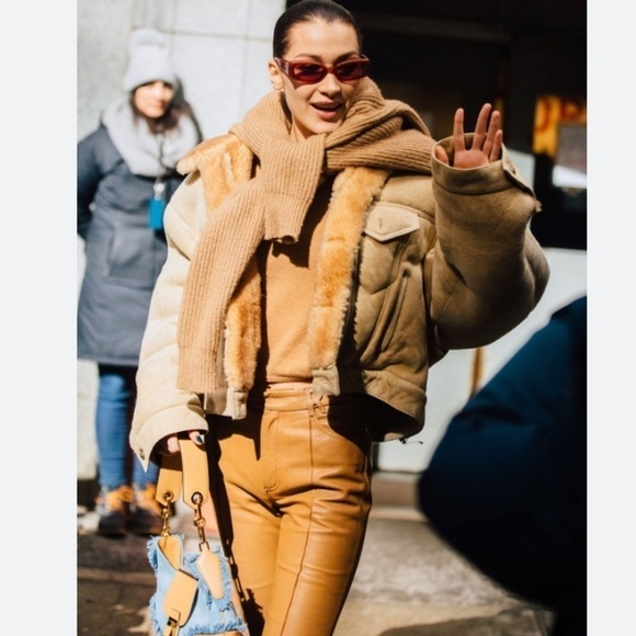 MICHAEL KORS collection BANCROFT MEDIUM denim FRAYED shoulder BAG - Picture 6 of 11